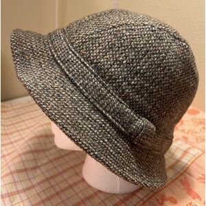 Vintage Pendleton Brown Tan Tweed Bucket Hat Wool Walking Hat Grandpa Mens Sz M